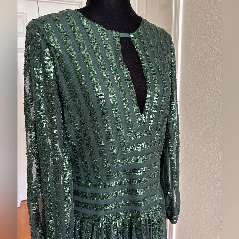 Anthropologie Sequined Open-Back Mini Dress - Picture 6 of 12